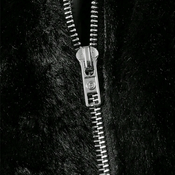 NEW! Soft fuzzy black jacket size small - Picture 5 of 5